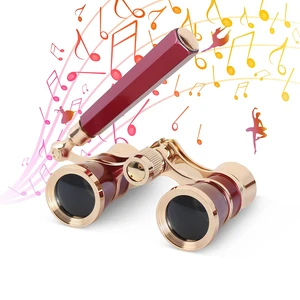Opera Glasses 3X25 Theater Binoculars with Retractable Handle Compact with Carrying Bag, Easy to Use with Center-Focus Knob, High-grade Aluminum Aalloy, Elegant Gift for Women (Red) Opera Glasses 3X25 Theater Binoculars with Retractable Handle Compact with Carrying Bag, Easy to Use with Center-Focus Knob, High-grade Aluminum Aalloy, Elegant Gift for Women (Red)