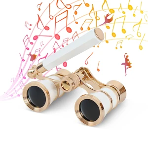 Opera Glasses 3X25 Theater Binoculars with Retractable Handle Compact with Carrying Bag, Easy to Use with Center-Focus Knob, High-grade Aluminum Aalloy, Elegant Gift for Women (White) Opera Glasses 3X25 Theater Binoculars with Retractable Handle Compact with Carrying Bag, Easy to Use with Center-Focus Knob, High-grade Aluminum Aalloy, Elegant Gift for Women (White)
