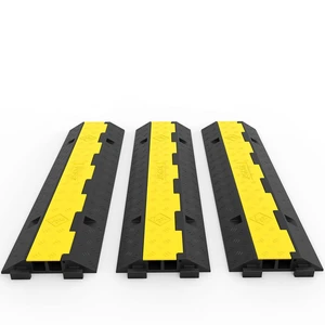 3 PCs Rubber Cable Protector Ramp, 2 Channel, 11000 lbs/axle Capacity Heavy Duty Hose Wire Cover Ramp Driveway, Traffic Speed Bump w/Flip-Open Top Cover, for Indoor&Outdoor 3 PCs Rubber Cable Protector Ramp, 2 Channel, 11000 lbs/axle Capacity Heavy Duty Hose Wire Cover Ramp Driveway, Traffic Speed Bump w/Flip-Open Top Cover, for Indoor&Outdoor