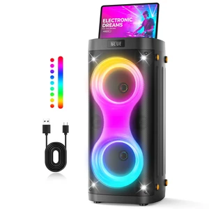 Bluetooth Speaker with Lights, Portable Party Speaker for Home and Outdoor Portable PA System with Lights, Floorstanding Speaker Supports USB/TF Card/TWS/AUX for Family Party Home Entertainment Bluetooth Speaker with Lights, Portable Party Speaker for Home and Outdoor Portable PA System with Lights, Floorstanding Speaker Supports USB/TF Card/TWS/AUX for Family Party Home Entertainment