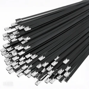 11.8 Inch Black Metal Zip Ties, 100PCS Epoxy Coated 304 Stainless Steel Cable Ties - Heavy Duty Outdoor Use for Fencing, Exhaust Wrap, Machinery, and More 11.8 Inch Black Metal Zip Ties, 100PCS Epoxy Coated 304 Stainless Steel Cable Ties - Heavy Duty Outdoor Use for Fencing, Exhaust Wrap, Machinery, and More