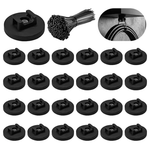 24pcs 43mm Magnetic Zip Tie Mount, Multi-Functional Cable Holder, Suitable for Industrial Cable Management and Home Cable Organizing. 24 Mounts and 100 Nylon Cable Ties 24pcs 43mm Magnetic Zip Tie Mount, Multi-Functional Cable Holder, Suitable for Industrial Cable Management and Home Cable Organizing. 24 Mounts and 100 Nylon Cable Ties