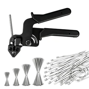400Pcs Stainless Steel Cable Ties with Cable Tie Gun Heavy Duty Zip Tie Kit 400Pcs Stainless Steel Cable Ties with Cable Tie Gun Heavy Duty Zip Tie Kit