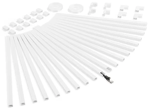 340in Cord Covers for Wires on Wall, One-Cord Wire Covers for Cords, Small White Cord Hider Wall, Cable Raceway Wire Hider for Cords, Paintable Cable Concealer - 20x L17 W0.59in H0.4in 340in Cord Covers for Wires on Wall, One-Cord Wire Covers for Cords, Small White Cord Hider Wall, Cable Raceway Wire Hider for Cords, Paintable Cable Concealer - 20x L17 W0.59in H0.4in