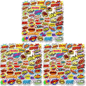 50PCS Superhero Party Stickers for Teens Surprise Stickers Superhero Sign Cutout Sticker for Gift Boom Wow Bang Pow OMG Sticker for Water Bottles Loptop Journaling (Pack of 3) 50PCS Superhero Party Stickers for Teens Surprise Stickers Superhero Sign Cutout Sticker for Gift Boom Wow Bang Pow OMG Sticker for Water Bottles Loptop Journaling (Pack of 3)