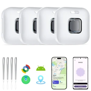 Air Tracker Tags-4 Pack for iOS & Android, Smart Tag for Key, Bag, Pet Dual System Luggage Tracker Compatible with Apple Find My & Google Find Hub App, Bluetooth Key Finder Replaceable Battery Air Tracker Tags-4 Pack for iOS & Android, Smart Tag for Key, Bag, Pet Dual System Luggage Tracker Compatible with Apple Find My & Google Find Hub App, Bluetooth Key Finder Replaceable Battery