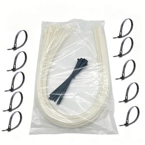 36 Inch Heavy Duty White Zip Ties 50 Pack, Industrial Nylon Cable Ties Extra Long Self-Locking Wire Ties for Automotive, Home, Garden & Electrical Use + 10 Bonus 8 Inch Black Releasable Zip Ties 36 Inch Heavy Duty White Zip Ties 50 Pack, Industrial Nylon Cable Ties Extra Long Self-Locking Wire Ties for Automotive, Home, Garden & Electrical Use + 10 Bonus 8 Inch Black Releasable Zip Ties