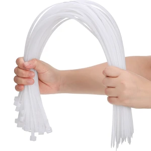 100 Pcs 24 Inch White Zip Ties Heavy Duty Cable Ties for Indoor Outdoor Binding Fences, Awnings Tying, Branches Bundling of Crops 100 Pcs 24 Inch White Zip Ties Heavy Duty Cable Ties for Indoor Outdoor Binding Fences, Awnings Tying, Branches Bundling of Crops
