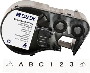 Authentic (M4C-500-595-WT-BK) All-Weather Vinyl Labels 0.5 in W x 25ft Black on White. for use with BMP41, BMP51, M410, M510, and M511 Label Printers Authentic (M4C-500-595-WT-BK) All-Weather Vinyl Labels 0.5 in W x 25ft Black on White. for use with BMP41, BMP51, M410, M510, and M511 Label Printers