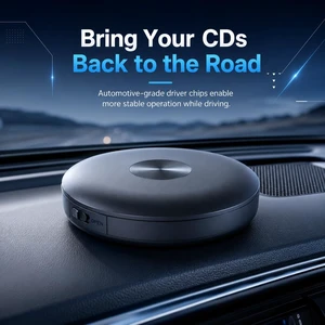 External CD Player for Car, Portable USB Car CD Player Plug and Play, Universal Compact Vehicle CD Disk Reader Compatible with Cars, SUVs, Trucks, PC External CD Player for Car, Portable USB Car CD Player Plug and Play, Universal Compact Vehicle CD Disk Reader Compatible with Cars, SUVs, Trucks, PC