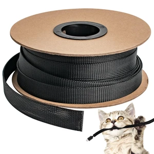 100ft 1 Inches Braided Wire Loom Automotive PET Cable Loom Expandable Braided Cable Sleeving Mesh Wire Loom for TV, Computer, Home Theater, Black 100ft 1 Inches Braided Wire Loom Automotive PET Cable Loom Expandable Braided Cable Sleeving Mesh Wire Loom for TV, Computer, Home Theater, Black