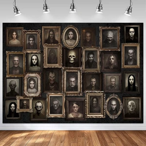 10x7ft Happy Halloween Portrait Backdrop (Black, 120x82 inch) Cotton Material, Horror Halloween Party Decorations Banner, Haunted House Photo Frames Background Party Supplies 10x7ft Happy Halloween Portrait Backdrop (Black, 120x82 inch) Cotton Material, Horror Halloween Party Decorations Banner, Haunted House Photo Frames Background Party Supplies