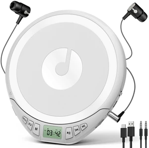 Portable CD Player with Headphone,Anti-Skip CD Player for Car,White Portable CD Player with Headphones,CD Player for Car, Anti-Skip&Shockproof Function perfect for sport and ountdoor activities Portable CD Player with Headphone,Anti-Skip CD Player for Car,White Portable CD Player with Headphones,CD Player for Car, Anti-Skip&Shockproof Function perfect for sport and ountdoor activities