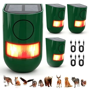 Solar Motion Sensor Alarm Outdoor, 4 Modes Motion Activated Alarm with Siren & Flash Light, 125° Detection, IP65 Waterproof, Solar & USB Charging for Yard Farm Garden (4 Pack) Solar Motion Sensor Alarm Outdoor, 4 Modes Motion Activated Alarm with Siren & Flash Light, 125° Detection, IP65 Waterproof, Solar & USB Charging for Yard Farm Garden (4 Pack)