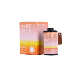 Amber D320 AHU Film 35mm Color Negative Cine Film, 27 Exposures, ISO320, Cinematic, C41 or ECN-2 Process Amber D320 AHU Film 35mm Color Negative Cine Film, 27 Exposures, ISO320, Cinematic, C41 or ECN-2 Process