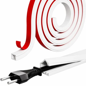 118" Flexible Cord Hider for 1 Cable,Side-Open Cord Covers for Wire on Wall Self-Adhesive TV Cable Cover,Small Wire Concealer Hide Wires Along Wall,Cable Raceway for Home Office,White 118" Flexible Cord Hider for 1 Cable,Side-Open Cord Covers for Wire on Wall Self-Adhesive TV Cable Cover,Small Wire Concealer Hide Wires Along Wall,Cable Raceway for Home Office,White