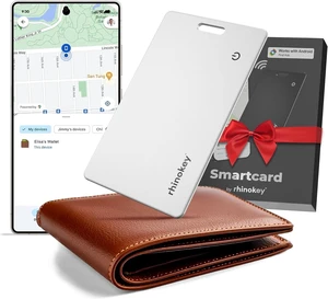 ® Slim Wallet Tracker Card Android Works with Google Find Hub IP68 Waterproof,Rechargeable Bluetooth Tracking,0.07in,Fits Wallets,Bags & Luggage,Built-in Key Chain Hole Left-Behind Alerts ® Slim Wallet Tracker Card Android Works with Google Find Hub IP68 Waterproof,Rechargeable Bluetooth Tracking,0.07in,Fits Wallets,Bags & Luggage,Built-in Key Chain Hole Left-Behind Alerts