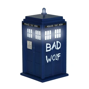 Doctor Who BAD WOLF TARDIS Bluetooth Speaker with Light & Sound Effects Bring the Time Lord's legendary time machine to life with authentic Doctor Who sounds, audiobooks, and illuminating effects! Doctor Who BAD WOLF TARDIS Bluetooth Speaker with Light & Sound Effects Bring the Time Lord's legendary time machine to life with authentic Doctor Who sounds, audiobooks, and illuminating effects!