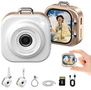 Mini Keychain Camera,1080P Mini Digital Camera with 32GB Card 750mAh long Battery keychain camera,Zinc Alloy Body,2" HD LCD Display & Flash,Pocket-Size Small Camera for Travel, Birthday Mini Keychain Camera,1080P Mini Digital Camera with 32GB Card 750mAh long Battery keychain camera,Zinc Alloy Body,2" HD LCD Display & Flash,Pocket-Size Small Camera for Travel, Birthday
