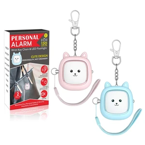 Personal Safety Alarm, 2 Pack Loud 130dB Siren Emergency Panic Alarm with LED Light, Easy Pull Pin Keychain Self-Defense Security Alarm for Women, Seniors, Kids Personal Safety Alarm, 2 Pack Loud 130dB Siren Emergency Panic Alarm with LED Light, Easy Pull Pin Keychain Self-Defense Security Alarm for Women, Seniors, Kids