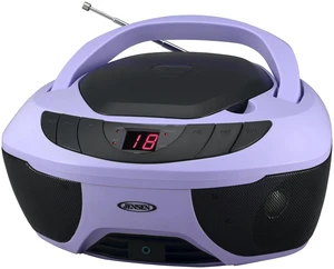 ® CD-475 Classic Boom Box Portable CD Player - Home Audio Radio AM-FM, Stereo Speakers Aux Line-in, Headphone Jack - Purple - Limited Edition Color ® CD-475 Classic Boom Box Portable CD Player - Home Audio Radio AM-FM, Stereo Speakers Aux Line-in, Headphone Jack - Purple - Limited Edition Color