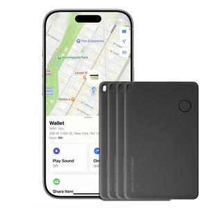 Wallet Tracker Card, Rechargable, Works with Apple Find My, iPhone (iOS Only), Bluetooth Item Locator for Luggage, Bags, Passport, IP68 Waterproof (4 Pack) Wallet Tracker Card, Rechargable, Works with Apple Find My, iPhone (iOS Only), Bluetooth Item Locator for Luggage, Bags, Passport, IP68 Waterproof (4 Pack)