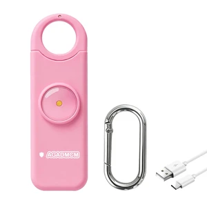 Rechargeable Personal Safety Alarm for Women 130dB Loud Siren & Strobe Light & Low Battery Notice, Emergency Keychain Alarm for Self Defense (Baby Pink) Rechargeable Personal Safety Alarm for Women 130dB Loud Siren & Strobe Light & Low Battery Notice, Emergency Keychain Alarm for Self Defense (Baby Pink)