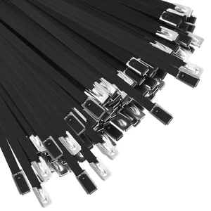 1000 Pcs 11.8" Black 304 Stainless Steel Zip Ties Heavy Duty Self Locking Metal Cables, Epoxy Coated for Exhaust Wrap Outdoor Fence, Machinery Vehicles Farm Multi Purpose 1000 Pcs 11.8" Black 304 Stainless Steel Zip Ties Heavy Duty Self Locking Metal Cables, Epoxy Coated for Exhaust Wrap Outdoor Fence, Machinery Vehicles Farm Multi Purpose