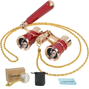 3X25 Opera Glasses for Women Broadway Concert HD Mini Thteater Binocular Portable Vintage Theater Glasses with Adjustable Handle,Chain,Magnifier BK7 Optics,Metal Body for Shows& Musical Events 3X25 Opera Glasses for Women Broadway Concert HD Mini Thteater Binocular Portable Vintage Theater Glasses with Adjustable Handle,Chain,Magnifier BK7 Optics,Metal Body for Shows& Musical Events