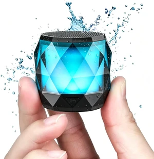 Portable Mini Bluetooth Speaker with 7 Color Lights, TWS Stereo Pairing Wireless Waterproof Speaker Magnetic, 8 Hours Playtime, Built-in microphone, Small Speaker for Shower, Home, Outdoor, Travel Portable Mini Bluetooth Speaker with 7 Color Lights, TWS Stereo Pairing Wireless Waterproof Speaker Magnetic, 8 Hours Playtime, Built-in microphone, Small Speaker for Shower, Home, Outdoor, Travel