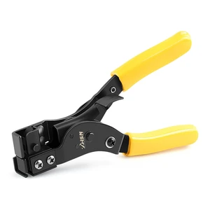 Nylon Cable Tie Bundling Tool, 2-in-1 Zip Tie Plier and Cutter Tool with Adjustable Tension, Fastening and Cutting for 2.4-12mm Ties Nylon Cable Tie Bundling Tool, 2-in-1 Zip Tie Plier and Cutter Tool with Adjustable Tension, Fastening and Cutting for 2.4-12mm Ties