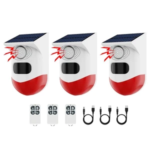 Solar-Powered Motion Sensor Outdoor Alarm Clock 120-decibel Safety Alarm Light IP65 Waterproof Rating Remotely Adjustable Four Operating Modes Ideal for Homes, Farms, Barns, Yards, and More (3) Solar-Powered Motion Sensor Outdoor Alarm Clock 120-decibel Safety Alarm Light IP65 Waterproof Rating Remotely Adjustable Four Operating Modes Ideal for Homes, Farms, Barns, Yards, and More (3)