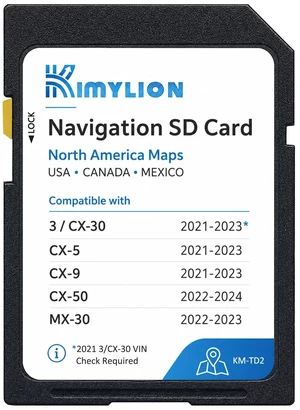 TD2K66EZ1C Navigation SD Card for Mazda, USA/CAN/MEX Offline GPS Maps For Mazda 3/CX-30/CX-5/CX-9 2021-2023, CX-50 2022-2024, MX-30 2022-2023; Plug & Play, HUD & Speed Limit Display Support TD2K66EZ1C Navigation SD Card for Mazda, USA/CAN/MEX Offline GPS Maps For Mazda 3/CX-30/CX-5/CX-9 2021-2023, CX-50 2022-2024, MX-30 2022-2023; Plug & Play, HUD & Speed Limit Display Support