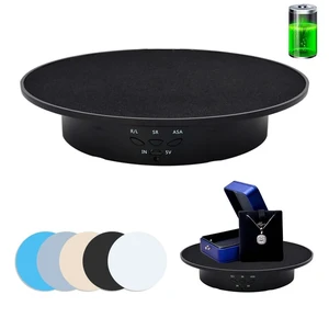 Motorized Rotating Display Stand, 7.87inch /17.6lbs Load, 360 Degree Electric Rotating Turntable for Photography Products, Jewelry, 3D Model,with 5 Colors Backgrounds- Black Motorized Rotating Display Stand, 7.87inch /17.6lbs Load, 360 Degree Electric Rotating Turntable for Photography Products, Jewelry, 3D Model,with 5 Colors Backgrounds- Black
