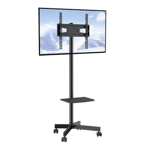 Mobile TV Stand, Mobile TV Cart for 23 to 60 inch TVs, Height Adjustable Portable TV Stand with Wheels, with A Tray for Audio-Visual Devices, Rolling TV Stand with Mount for Bedroom, Living Room Mobile TV Stand, Mobile TV Cart for 23 to 60 inch TVs, Height Adjustable Portable TV Stand with Wheels, with A Tray for Audio-Visual Devices, Rolling TV Stand with Mount for Bedroom, Living Room