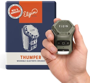 Thumper Mini Wearable Bluetooth Speaker, Water-Resistant | 50 ft Wireless Range, 35-Hour Battery Life, Magnetic Mount & Clip-On Design with LED Work Light for Jobsite, Outdoor Use Thumper Mini Wearable Bluetooth Speaker, Water-Resistant | 50 ft Wireless Range, 35-Hour Battery Life, Magnetic Mount & Clip-On Design with LED Work Light for Jobsite, Outdoor Use