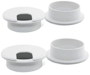 4pcs 2 Inch Desk Wire Cord Cable Grommets Hole Cover for Office PC Desk Cable Cord Organizer Plastic Cover (White-4Pcs) 4pcs 2 Inch Desk Wire Cord Cable Grommets Hole Cover for Office PC Desk Cable Cord Organizer Plastic Cover (White-4Pcs)