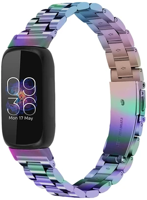 Stainless Steel Band Compatible with Fitbit Inspire 3, Adjustable Metal Watch Bands BraceletsWristband Replacement for Women Men(Colourful) Stainless Steel Band Compatible with Fitbit Inspire 3, Adjustable Metal Watch Bands BraceletsWristband Replacement for Women Men(Colourful)