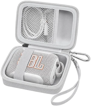 Speaker Case for JBL Go 5, Go 4 and Go 3, Hard Travel Case, Case Only Hard Case, Elastic Strap, Mesh Cable Pocket, Compact for Travel, Speaker and Accessories Not Included, Gray Speaker Case for JBL Go 5, Go 4 and Go 3, Hard Travel Case, Case Only Hard Case, Elastic Strap, Mesh Cable Pocket, Compact for Travel, Speaker and Accessories Not Included, Gray