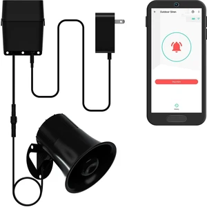 Outdoor Alarm Kit: Controller 2 + 130 dB Siren Paired Local Siren Control, 12V DC Needed for 130 dB, Remote App Control, LoRa Protocol Up to 2034 Feet, Hub Required Outdoor Alarm Kit: Controller 2 + 130 dB Siren Paired Local Siren Control, 12V DC Needed for 130 dB, Remote App Control, LoRa Protocol Up to 2034 Feet, Hub Required