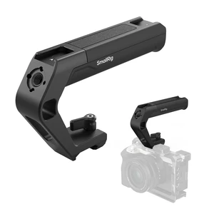 Lightweight NATO Clamp Top Handle for Camera Cage Tiny Camera Top Grip Only 119g, Handgrip with Locating Hole for ARRI and Two Cold Shoe Mounts- 5977 Lightweight NATO Clamp Top Handle for Camera Cage Tiny Camera Top Grip Only 119g, Handgrip with Locating Hole for ARRI and Two Cold Shoe Mounts- 5977