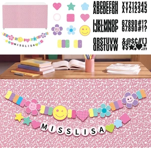 Pink Teacher Desk Skirt Sticker with Smile Face Garland Peel & Stick DIY Teacher Desk Wrap, Waterproof Cute Pastel Table Skirt with Smile Face Banner, Back to School Classroom Decor, 71"x24" Pink Teacher Desk Skirt Sticker with Smile Face Garland Peel & Stick DIY Teacher Desk Wrap, Waterproof Cute Pastel Table Skirt with Smile Face Banner, Back to School Classroom Decor, 71"x24"