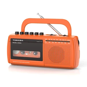 Cassette Tape Player Recorder, Portable Cassette Player AM/FM Radio Built-in Speaker & Headphone Jack, AC Power or 4 AA Batteries, Built-in Microphone, Flip-Away Handle, Retro Orange Design Cassette Tape Player Recorder, Portable Cassette Player AM/FM Radio Built-in Speaker & Headphone Jack, AC Power or 4 AA Batteries, Built-in Microphone, Flip-Away Handle, Retro Orange Design
