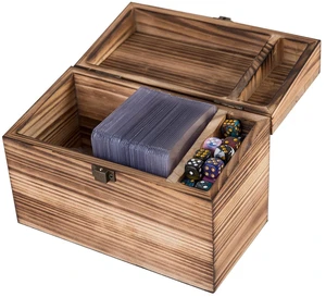 Wood Rustic Trading Deck Box Cards Cards Sports Storage Organizer Boxes Holder Compatible With PM TCG Card Box Wood Rustic Trading Deck Box Cards Cards Sports Storage Organizer Boxes Holder Compatible With PM TCG Card Box