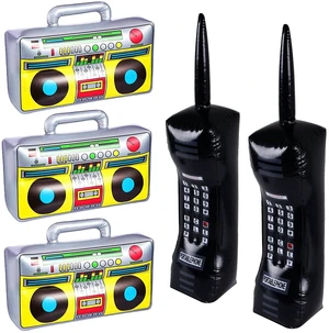 5 Pcs Inflatable Mobile Phone Props Inflatable Radio Boombox 80s 90s Theme Party Supplies, Halloween Decor, Inflatable Disco Ball Guitar Props, Hip Hop Decorations 5 Pcs Inflatable Mobile Phone Props Inflatable Radio Boombox 80s 90s Theme Party Supplies, Halloween Decor, Inflatable Disco Ball Guitar Props, Hip Hop Decorations