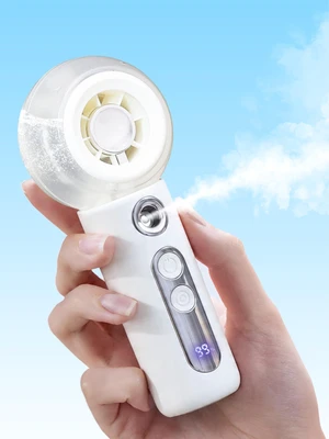 Misting Fans, Portable Handheld Personal Fan with Water Spray, Mini White USB Rechargeable Fan with 4 Speed, Cooling Mist for Summer Travel, Tournament, Outdoors, Makeup, Home Office Use Misting Fans, Portable Handheld Personal Fan with Water Spray, Mini White USB Rechargeable Fan with 4 Speed, Cooling Mist for Summer Travel, Tournament, Outdoors, Makeup, Home Office Use