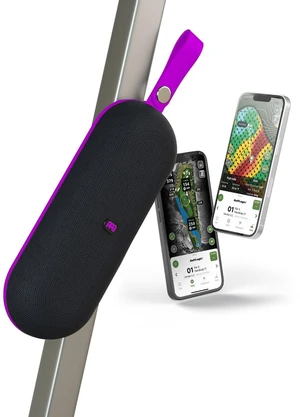 Pin Point Golf GPS with Speaker, 40K+ Courses, IPX7 Waterproof, Purple GPS speaker powered by Golf Logix, 40,000+ courses - stereo sound, magnet mount, USB-C rechargeable Pin Point Golf GPS with Speaker, 40K+ Courses, IPX7 Waterproof, Purple GPS speaker powered by Golf Logix, 40,000+ courses - stereo sound, magnet mount, USB-C rechargeable