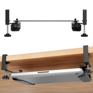 No Drilling Under Desk Laptop Mount,Adjustable Steel Shelf Holder with Anti-Scratch Pads,Fits 15" Wide & 1.0" Thick Devices,Universal for MacBooks, Surface, Keyboards, Tablets & More No Drilling Under Desk Laptop Mount,Adjustable Steel Shelf Holder with Anti-Scratch Pads,Fits 15" Wide & 1.0" Thick Devices,Universal for MacBooks, Surface, Keyboards, Tablets & More