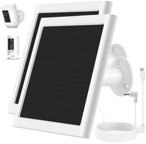 Solar Panel Charger for Ring Camera, Compatible with Stick Up Camera Battery, Ring Spotlight Plus/Pro, Stick up Pro, Waterproof 6w5v (White-2Pack) Solar Panel Charger for Ring Camera, Compatible with Stick Up Camera Battery, Ring Spotlight Plus/Pro, Stick up Pro, Waterproof 6w5v (White-2Pack)