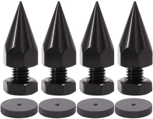 4 Pack Speaker Spikes Floor Protectors Adjustable Speake Isolation Spikes M10 Black for Subwoofer CD DVD Player Audio Amplifier Turntable Recorder Chassis with Speaker Isolation Feet Pad 4 Pack Speaker Spikes Floor Protectors Adjustable Speake Isolation Spikes M10 Black for Subwoofer CD DVD Player Audio Amplifier Turntable Recorder Chassis with Speaker Isolation Feet Pad